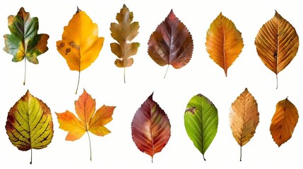 Obraz premium Watercolor Autumn Leaves Branch Illustration 29