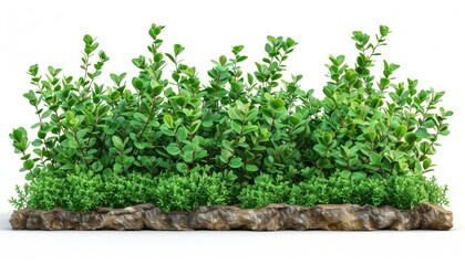 Obraz premium Lush Green Plants Growing in a Rocky Patch