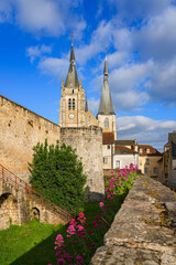 Fototapeta premium Church of Saint Germain d'Auxerre in Dourdan, a medieval town in the French department of Essonne in Paris Region