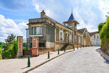 House of the French composer Maurice Ravel in Montfort-l'Amaury, a rural village of the department of Yvelines in Paris region - He composed the famous "Boléro" in this house named "Belvédère"