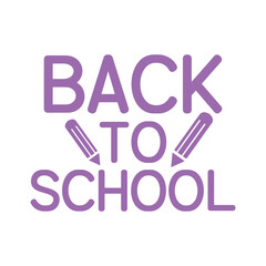 Back To School typography clip art design on plain white transparent isolated background for card, shirt, hoodie, sweatshirt, apparel, tag, mug, icon, poster or badge