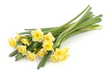 Jonquil Flower on White Background