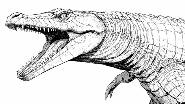 gharial animal black and white
