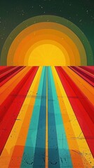 Vintage Vibes. 70s-inspired retro background concept