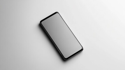 Black Smartphone on White Background