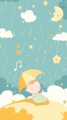 Innocence. Baby on a plain high detailed background concept