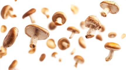 Fototapeta premium Mushrooms Floating in Air, Isolated