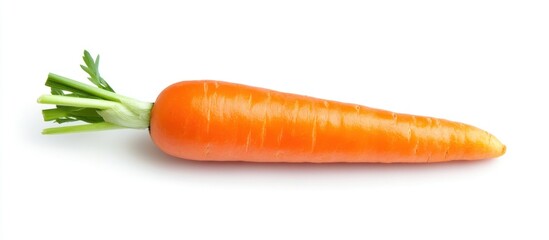 A Single Fresh Carrot Isolated on White Background