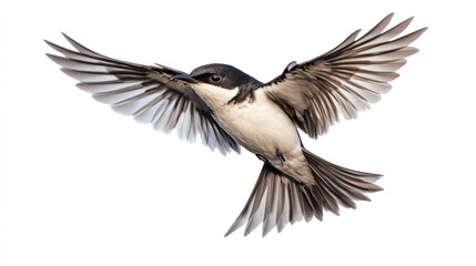 Fototapeta premium A Black-capped Chickadee in Flight