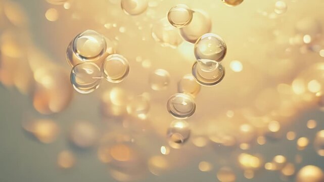 Slow motion footage of bubbles rapidly rising and bursting in a rolling boil.