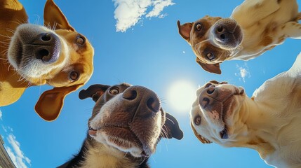 Curious Dogs Looking Down 4