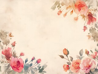 Free watercolor Rose blossom drawing white background