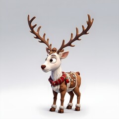 크리스마스 winter 배경 kid merrychristmas 커다란 동그란 눈동자 캐릭터 귀요미 꼬마사슴 귀욤뽀짝 애니 animation 눈망울 사슴눈 루돌프 느낌 겨울목돌이 red horn 성탄 깔끔한 background 순록 사슴 겨울 야생동물 포유류 사슴뿔 