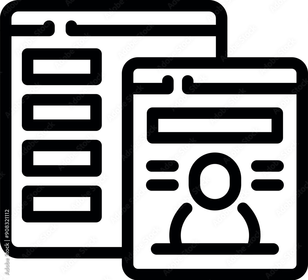 Poster digital id card being displayed on a computer with personal information on the internet