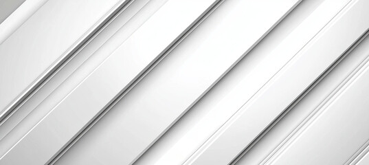 Obraz premium Abstract White Background with Diagonal Stripes of Light Gray and White, Modern Design Vector Presentation Template, Sleek Geometric Pattern, Contemporary Layout, Elegant Design Elements