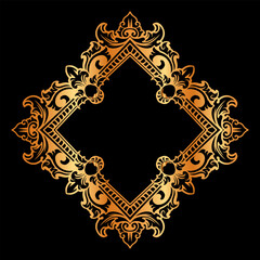 gold frame ornament vector illustration