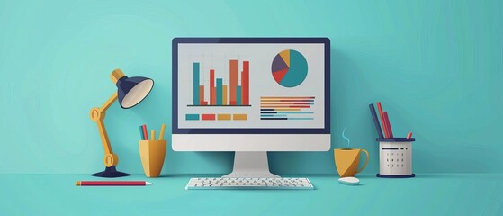 Customer feedback analysis, product improvement, flat design illustration
