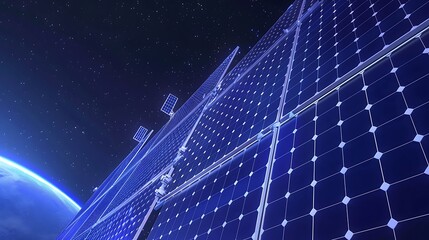 Solar Panels in Space,  A Futuristic Vision of Renewable Energy.
