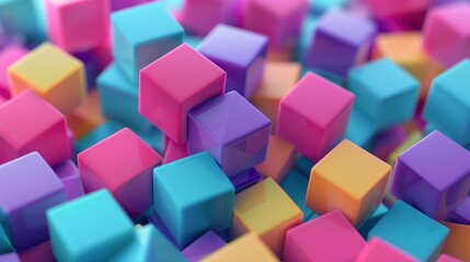 Obraz premium Colorful cube background
