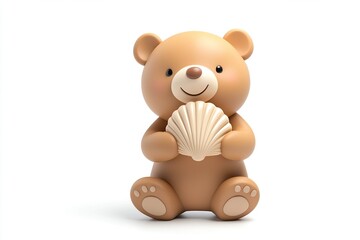 Bear holding a seashell