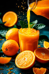 orange juice and oranges