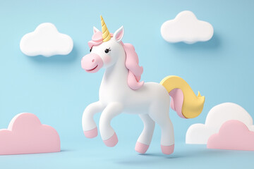 Fototapeta premium Beautiful Colorful Cute Horse Design