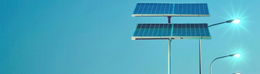 Solar streetlights in a sustainable urban environment