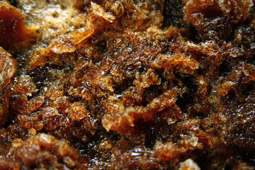 Close up texture of coffee slushed background