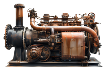 Ship engine isolated on transparent background