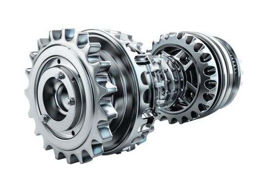Differential gear isolated on transparent background