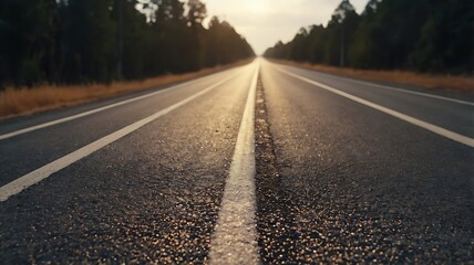 straight road cinematic close-up background