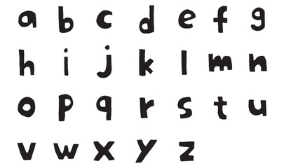 手描きのかわいいアルファベット