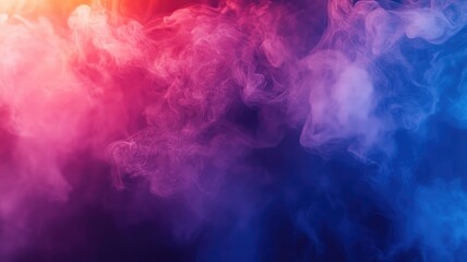 Obraz premium Colorful wisps of smoke in shades red, pink, and blue