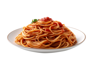 bowl of spaghetti isolated
