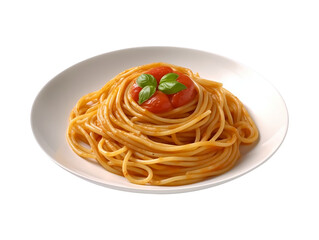 bowl of spaghetti isolated