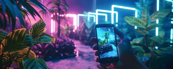 Obraz premium people using VR glasses