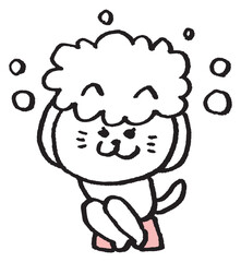 かわいい女子猫キャラの日常イラスト