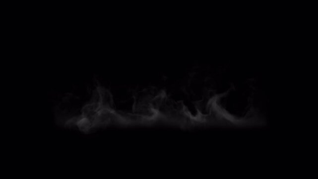 Steam from hot food or soup or coffee or tea, the shot is looping so you can make any duration you want, alpha channel for transparent background, 4k 30p