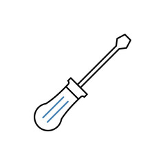screwdriver concept line icon. Simple element illustration. screwdriver concept outline symbol design.