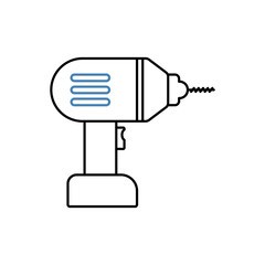 cordless drill concept line icon. Simple element illustration. cordless drill concept outline symbol design.