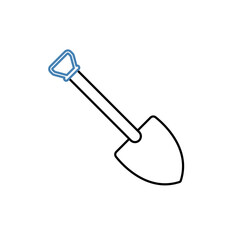 shovel concept line icon. Simple element illustration. shovel concept outline symbol design.
