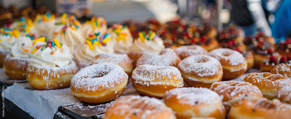 Wall mural beautiful donuts