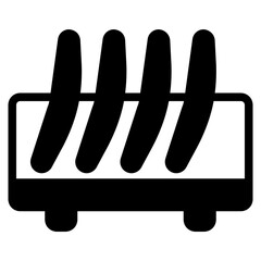 Dish Rack Icon in Solid Style