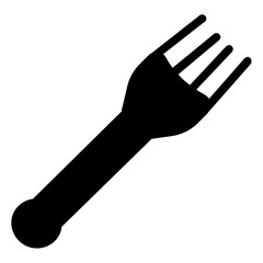 Fork Icon in Solid Style