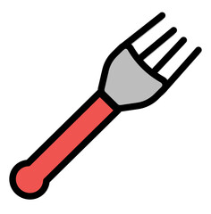 Fork Icon in Filled Line Style
