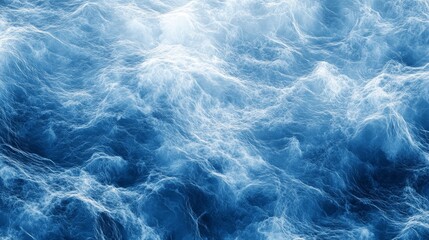 Fototapeta premium Tranquil Blue Ocean Waves - AI-Generated Wallpaper Illustration for Relaxation and Serenity