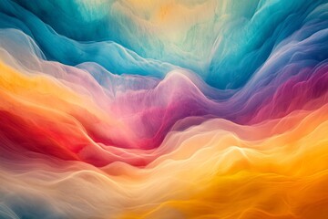 Obraz premium Dynamic Abstract Color Waves Resembling a Storm Surge