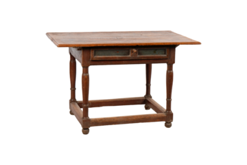 Empty top of granite stone table isolated on white background. For product display/Dark brown wooden round coffee table, dinning table, magazines table. Modern designer, table isolated on white backgr