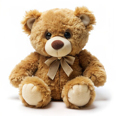Fototapeta premium two teddy bears, brown, animal, soft, isolated, teddy bear, fur, fluffy, childhood, sitting, stuffed, gift, object, furry, teddy-bear, love