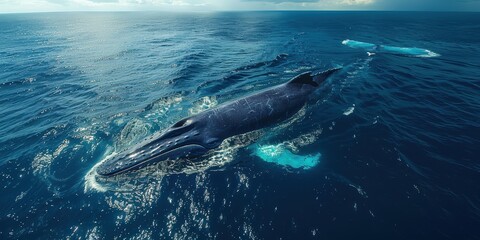 Fototapeta premium Whale in the Ocean